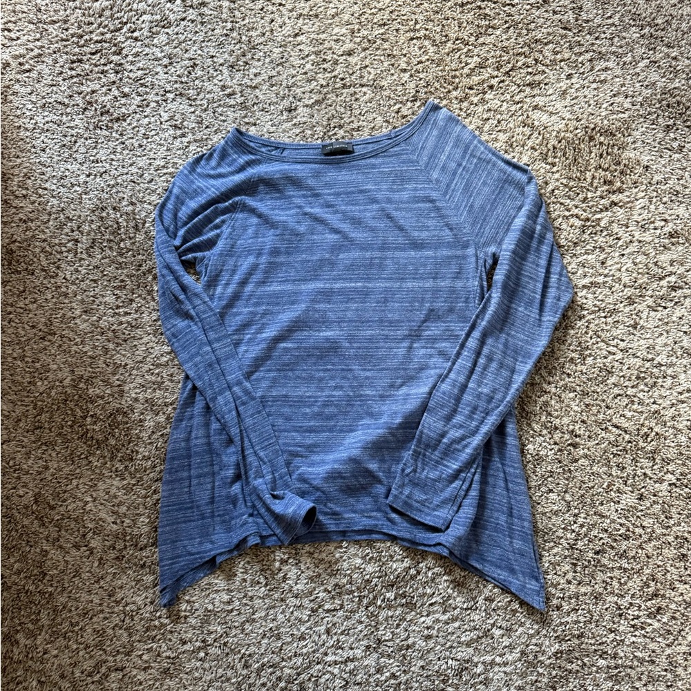 The Limited Heathered Blue Long Sleeve Top